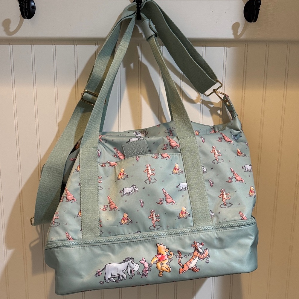 Disney Mint Green Baby Bag with Winnie the Pooh Design